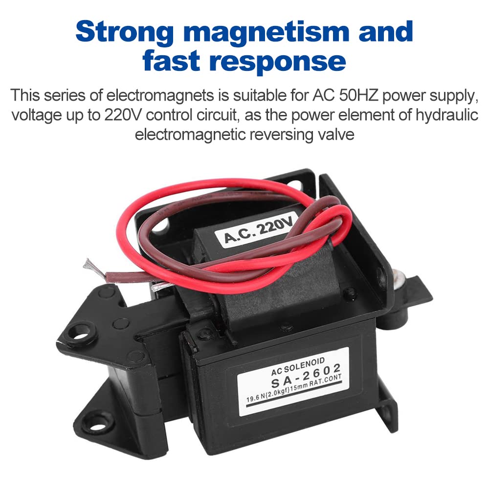 Elektromagnetmagnet -SA-2602 AC Push-Pull Elektromagnet Traktmagnet Elektromagnet 220VAC 19,6N 15mm Hub