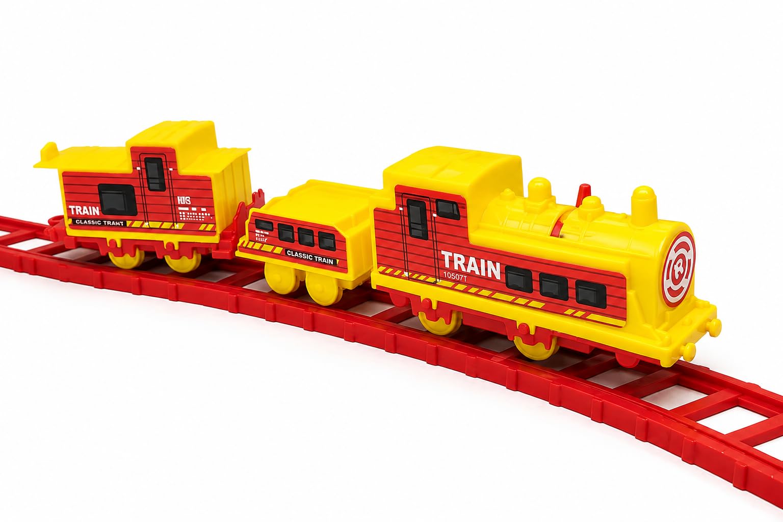 Braintastic Play Train Set for Kids 3+ Years | Battery Operated Toy Train with Track | Colorful Railway Train Set for Boys & Girls | 14-Piece Train Track Toy-image-19