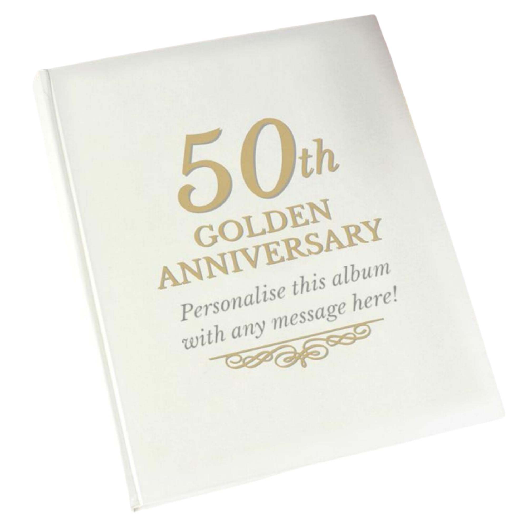 Caleli Gifts Golden Personalised 50Th Wedding Anniversary Traditional Photo Album.