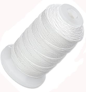 Simply Silk Beading Thread Size 0 White 0.006 Inch 0.1524 Spool 600 Yards Compasible with 15/0 11/0 Seed Beads