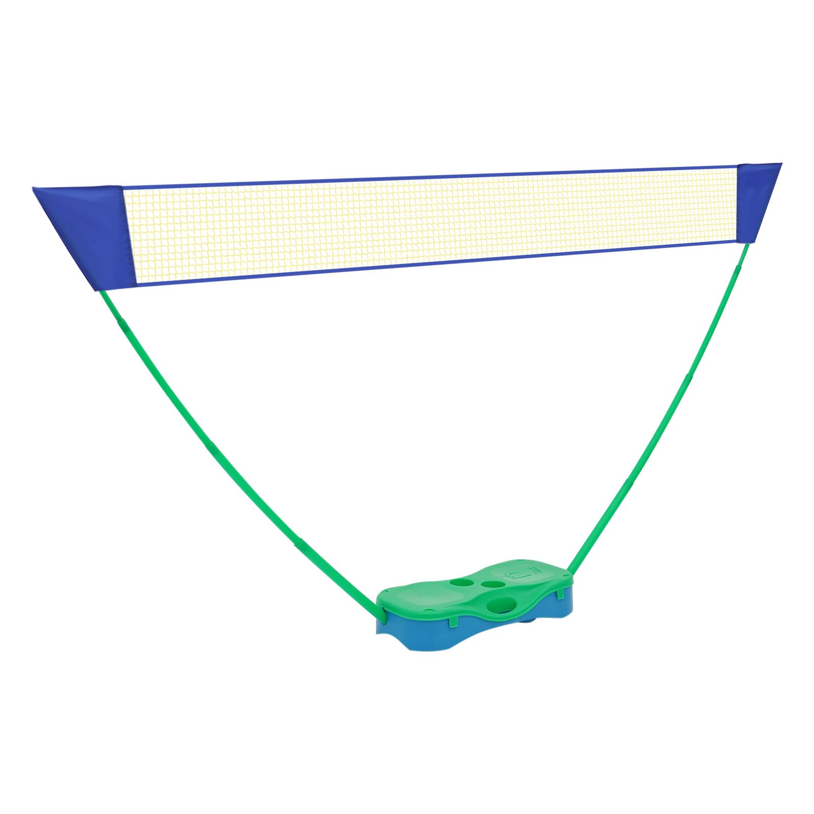 Filet de badminton avec support, support de filet portable, filet de badminton avec 2 raquettes de badminton, 2 volants, filet de volley-ball pour intérieur et extérieur, arrière-cour, plage