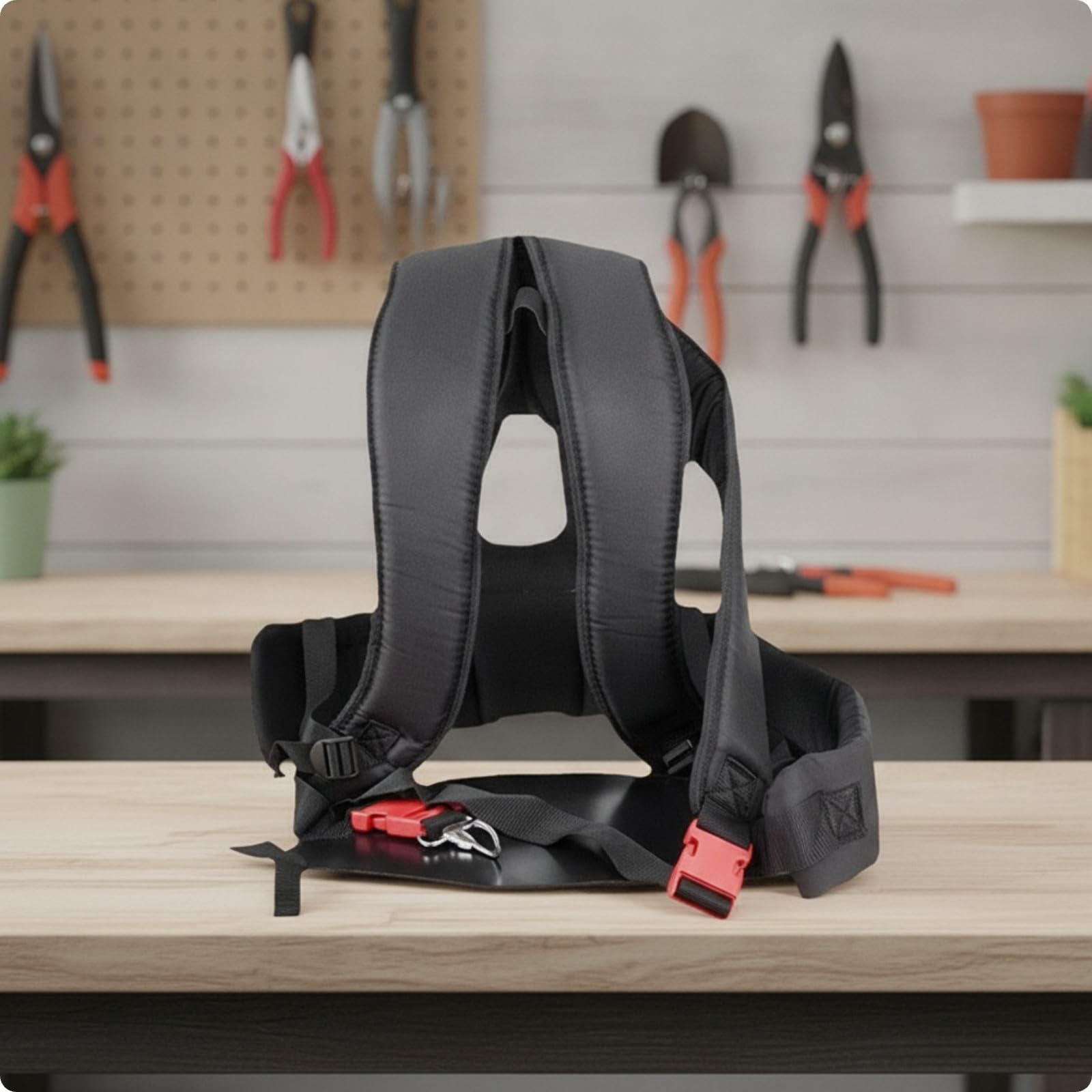 Gralara Imbracatura per Trimmer Regolabile | Universale, Cinghia Doppia per Decespugliatore, Professionale, Attrezzo da Giardinaggio, Cura del Prato