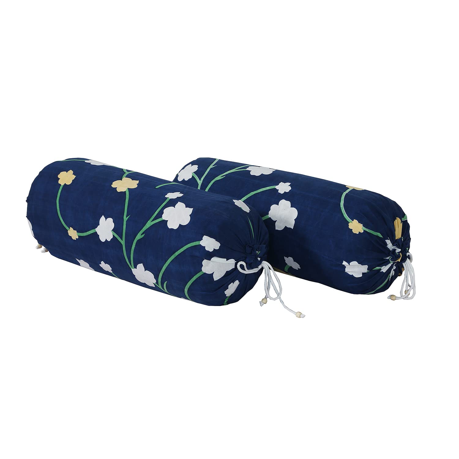 Kuber Industries Zig Zag Print Soft & Luxurious Decorative Cotton Bolster Cover- Set of 2, 16"x32" (Blue) (B09VFLR85Z) Amazon Price History, Amazon Price Tracker