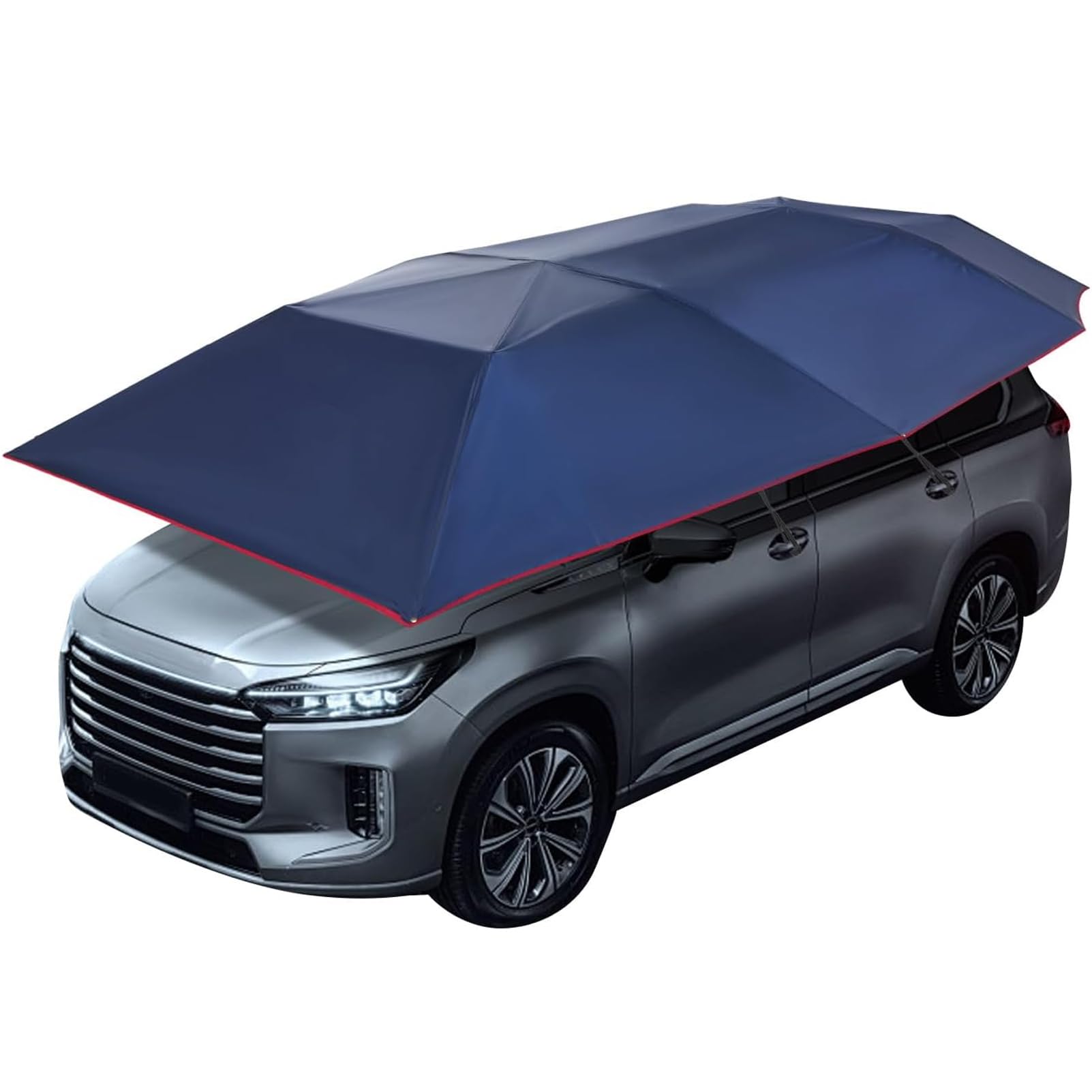 Ombrello Copri Auto Completamente Automatico con Telecomando, per Esterno Portatile,Tenda da Tetto Mantiene Fresco Il Tuo Veicolo, Tenda da Sole per Tetto Auto per la Maggior Parte. 4.5*2.3m-Blue