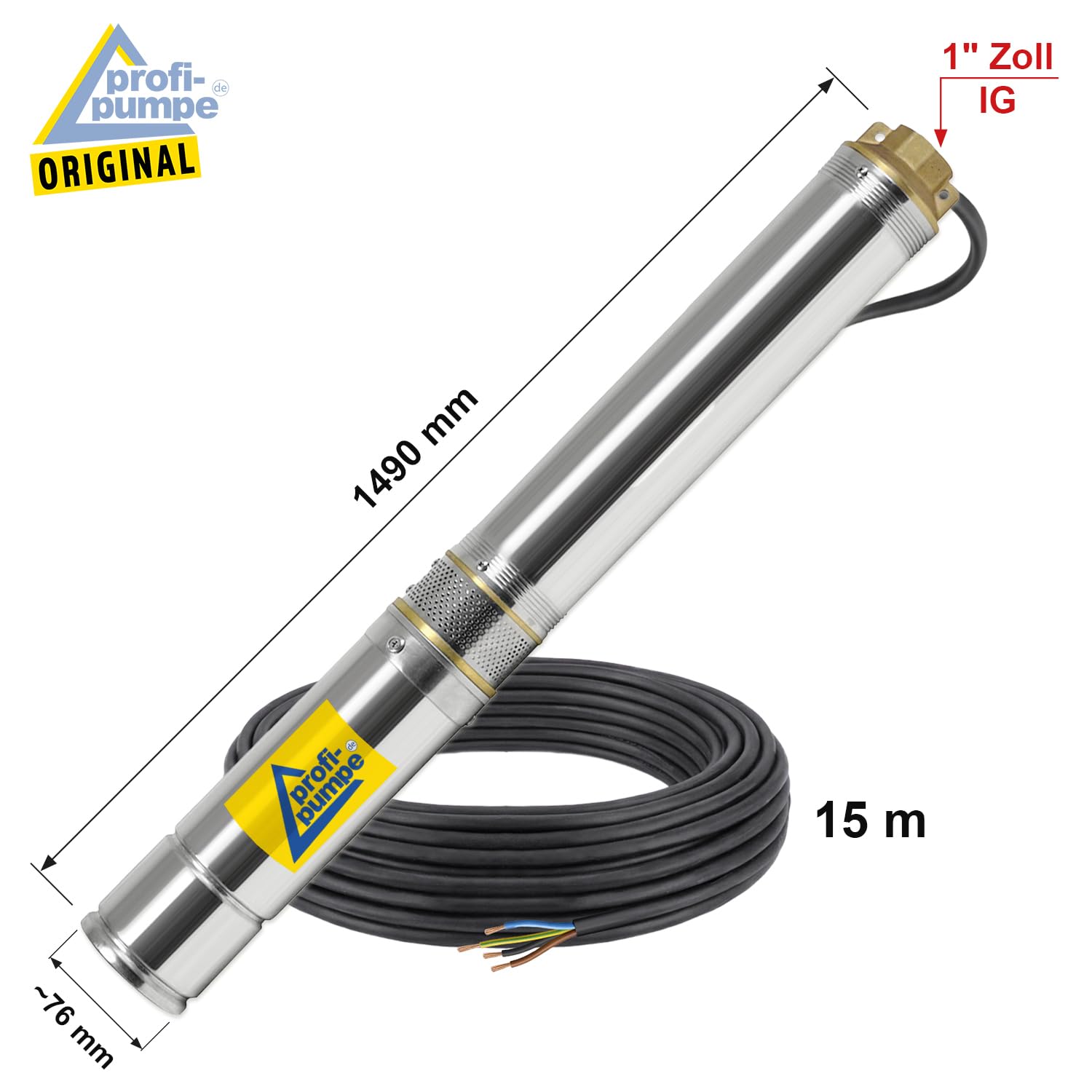 3" – 1100 W, pompa do głębokiego spalania, pompa zanurzeniowa, do ogrodu, domowa pompa wodna