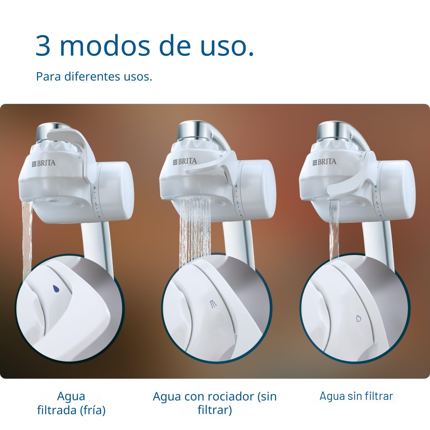 BRITA ON TAP V incl. 1 x filtro de agua para grifo V (4 meses) - reduce cloro, PFAS, pequeñas partículas y metales - El embalaje puede variar