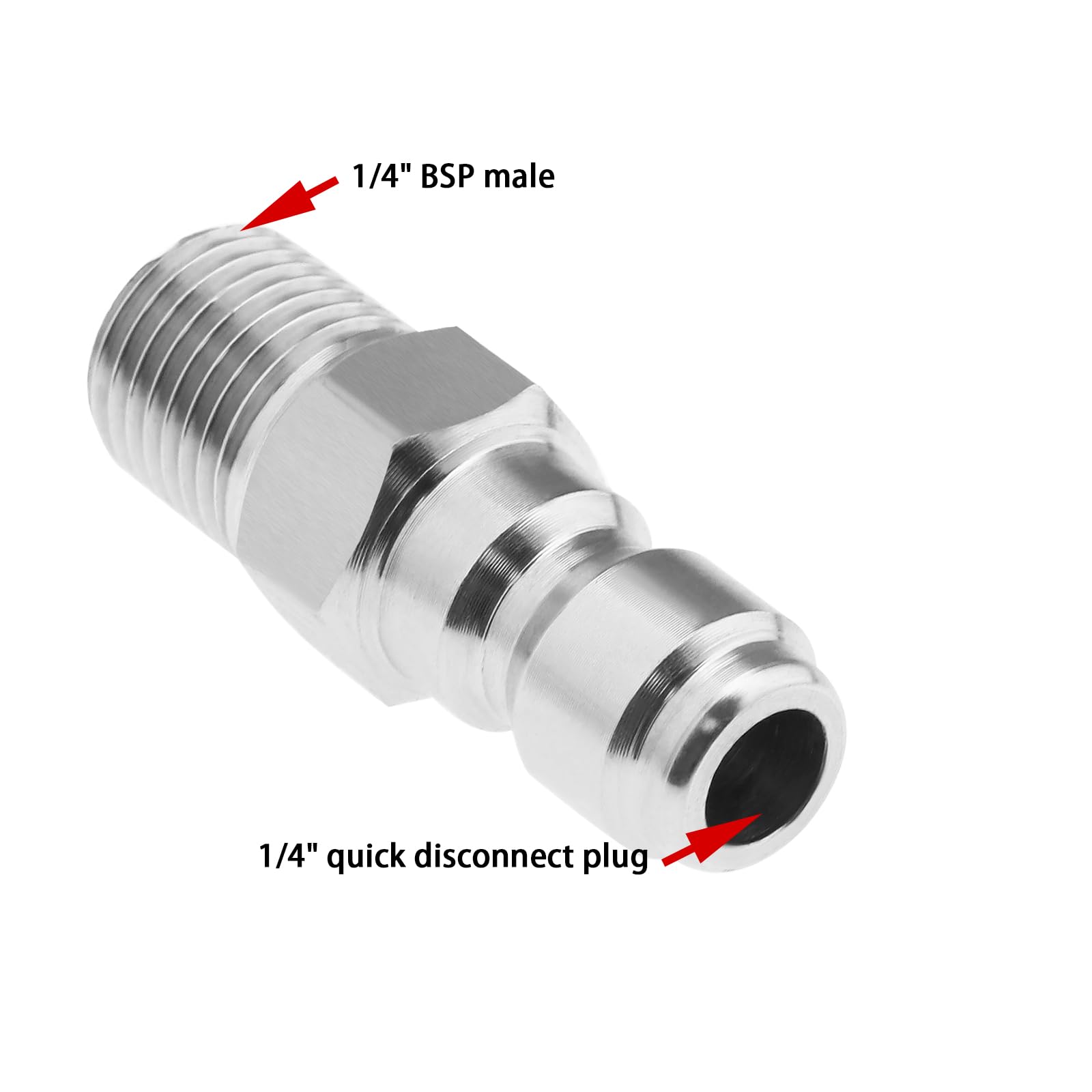 EMagTech 2pcs Adaptateur De Nettoyeur Haute Pression 1/4 Pouces Mâle