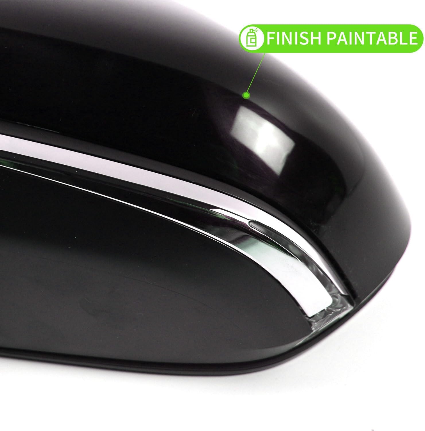 Side Mirror for Toyota Camry 2018 2019 2020 2021 2022 2023 2024 Power| Heated |Turning Signal |-6Pins, Left Driver Side Door Mirror,replace for Partslink # TO1320367, Black LH