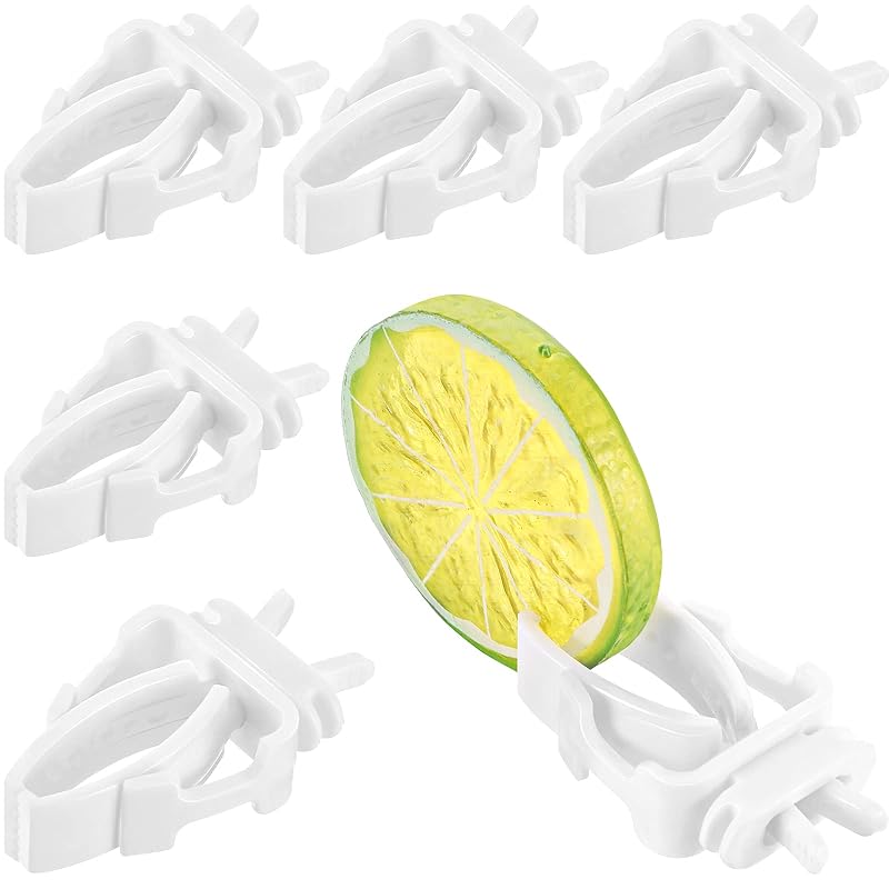 Clipes para Comedouro de Aves em Gaiola CHENGU para Frutas, Verduras e Petiscos, Branco, Pacote com 6