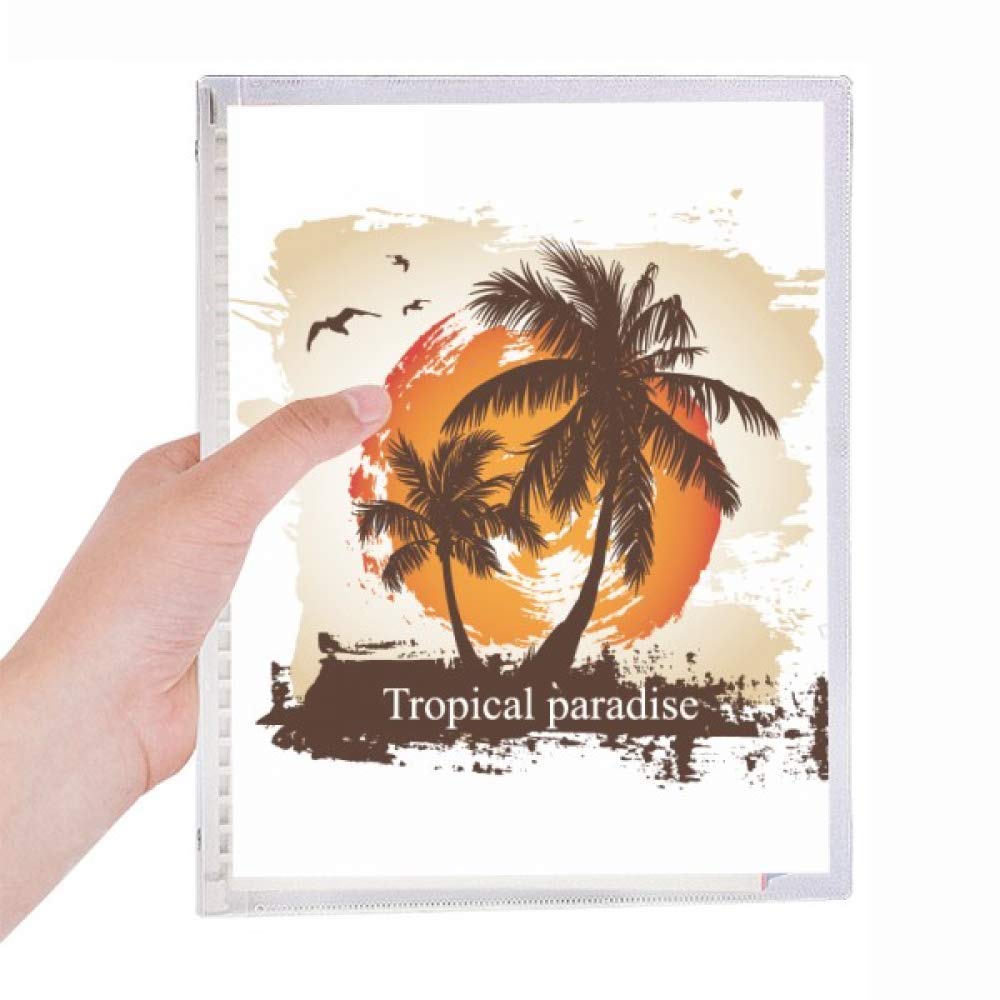 Carnet de notes en spirale rechargeable arbre de coco A5