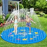 Splash Pad for Toddlers, 68' Sprinkler for Kids Dogs Outdoor Water Toys for 3-12 Year Old Boys Girls Children Outside Swimming Pool for Baby and Kiddie