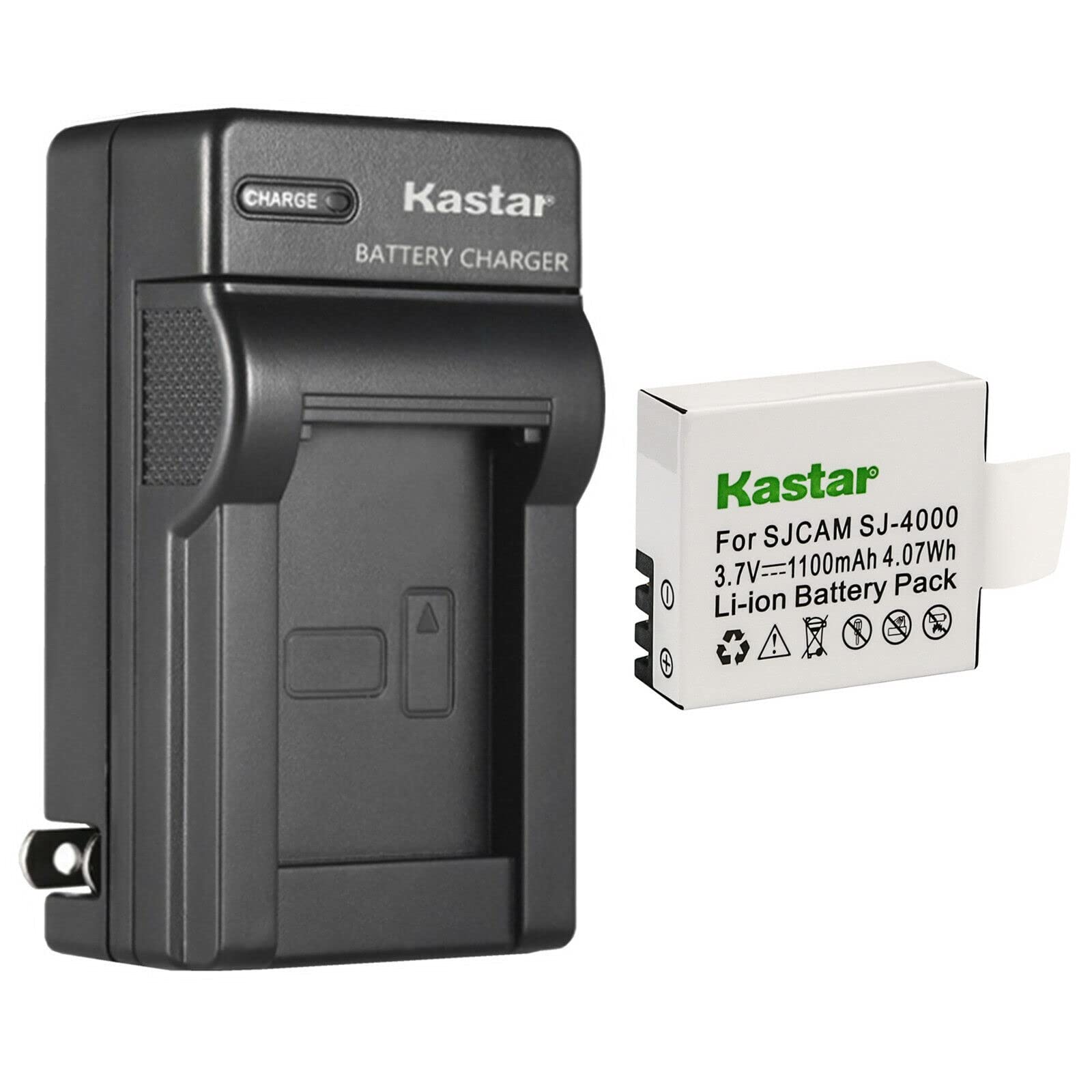 Kastar1-Pack Battery and AC Wall Charger Replacement for ABLEGRID ActionPro ACTMAN AFUNTA AEDILYS Aizbo Alolli Amuoc ANART Anbero Aokon Apexcam ASX Aurosports Accfly C076YD BOROFONE Bekhic