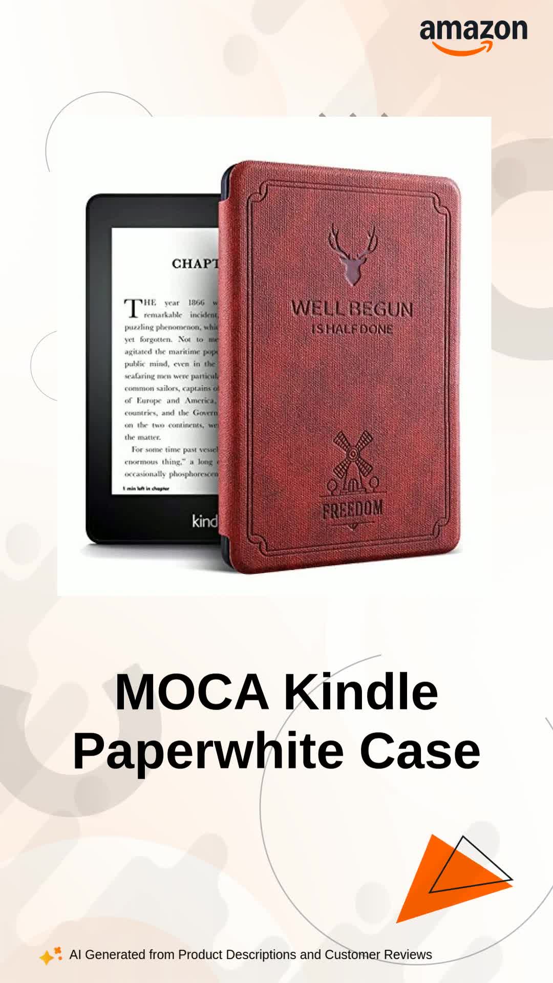 MOCA Compatible Folio flip case Cover for 2018 Kindle Paperwhite