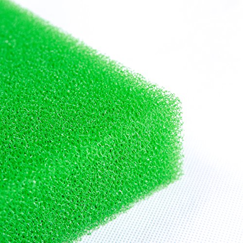 Image of AQUANEAT Aquarium Filter Sponge Open Cell Foam Sheet Bio Sponge Filter Media Pad HMF Fish Tank Sump Divider (23 inch Lx 12.25 inch W x 2 inch H, Green)