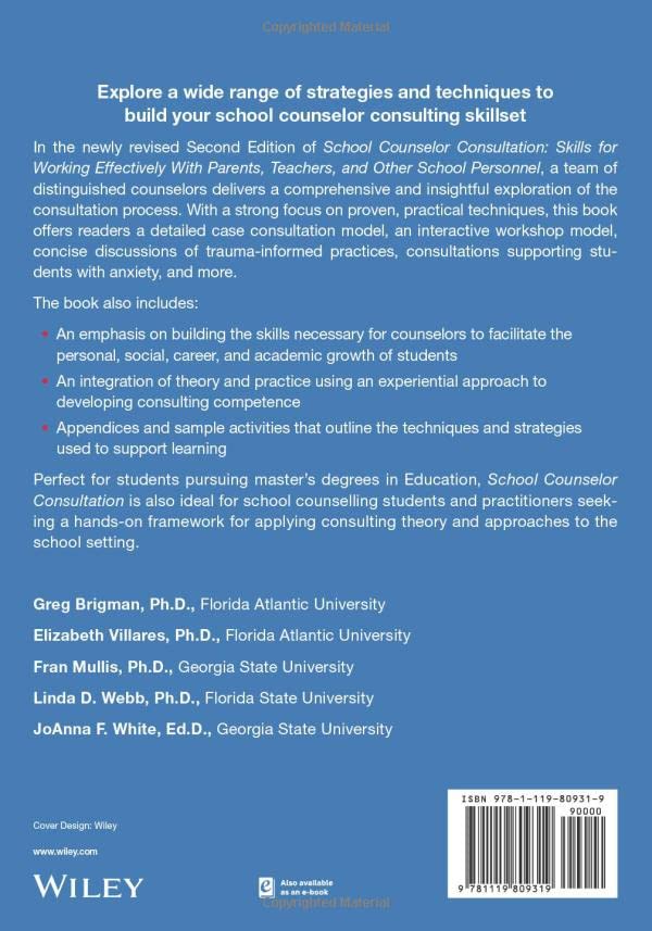 School Counselor Consultation: Skills for Working Effectively with Parents, Teachers, and Other School Personnel - Image 2