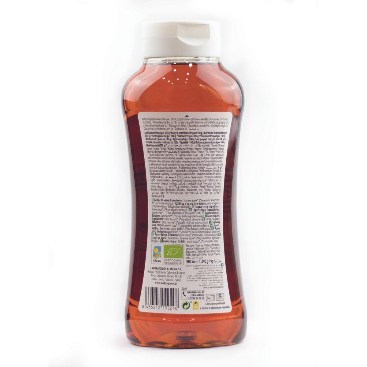 Sirope Agave Bio Dosificador 500 gr de Naturgreen