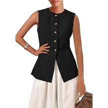KIRUNDO Vest Tops for Women Trendy Dressy Business Casual Outfits 2026 Summer Sleeveless Fitted Blazer Work Suit Waistcoat