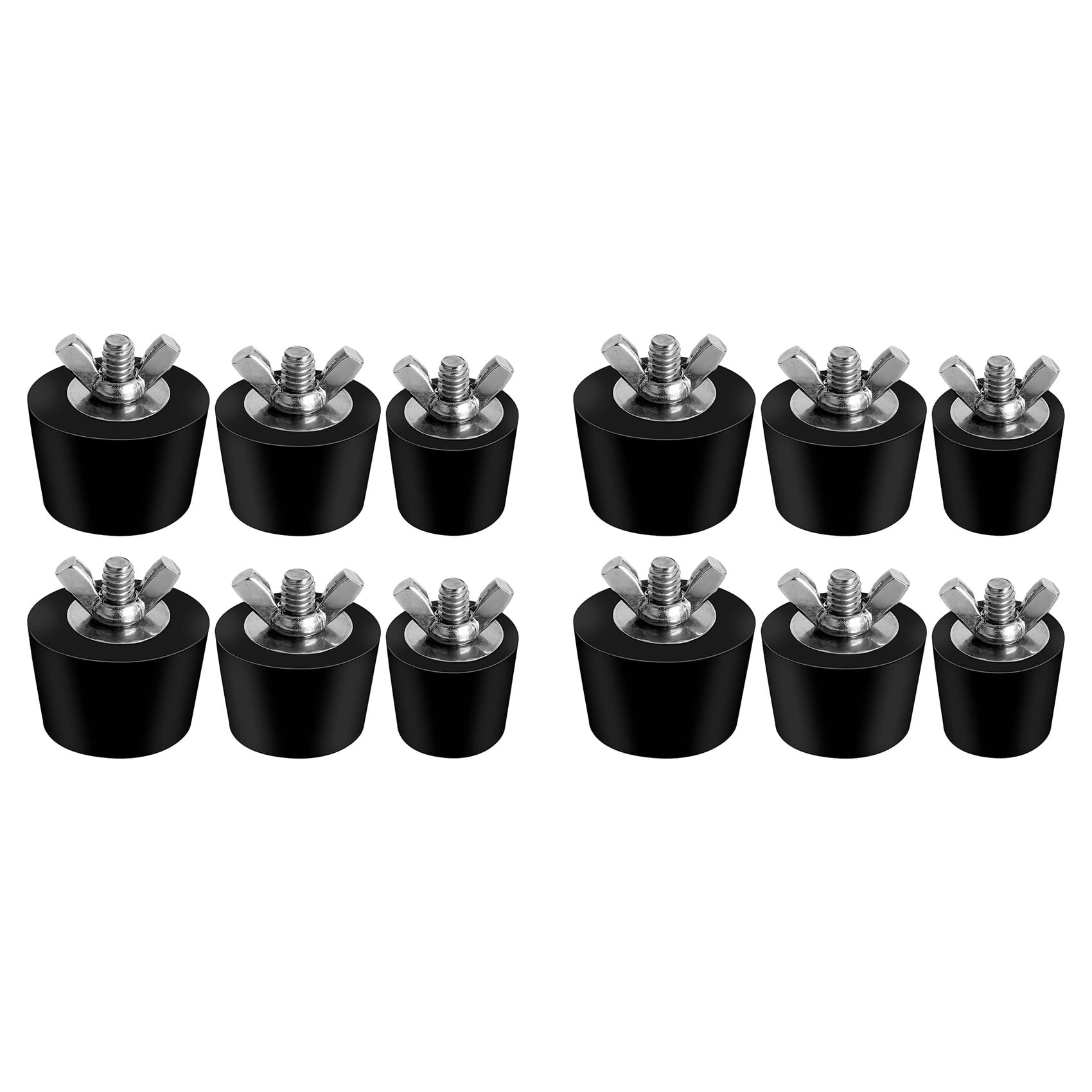 Lot de 12 Bouchons D'Hivernage de Piscine de 3 Tailles pour Trous de Piscine, Bouchons D'Expansion pour écumoire de Piscine Hors Sol