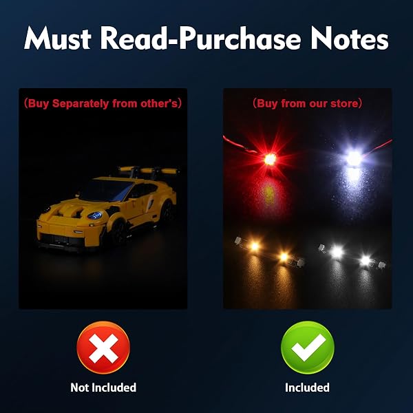 Kit d'éclairage LED compatible avec Lego Porsche 911 GT3 RS Super Car 77239 Jouet créatif - 5