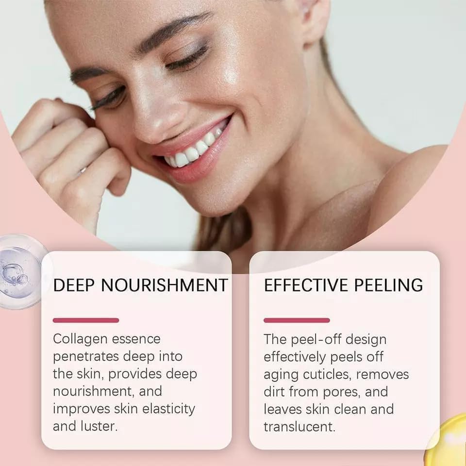 Image of Skin Bio-Collagen Overnight Face Mask for Women| Deep Hydrating Skin Care Facial Masks| Pore Minimizing, Firming & Anti-Aging Hydrogel Mask for Glowing Skin|
