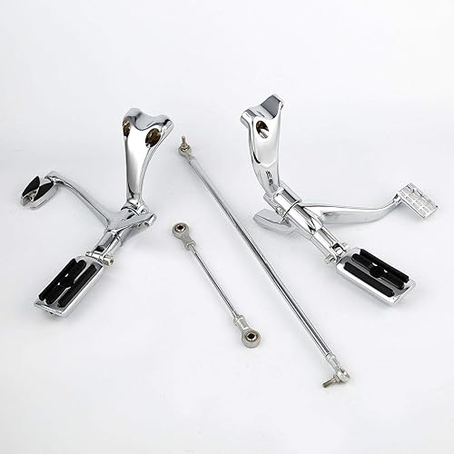 Miniatura 62 de TCT-MOTORPARTS Juego completo de clavijas de pie para Harley Sportster XL883 XL1200 1991-2003 negro 2002 2001 2000 1999 1998