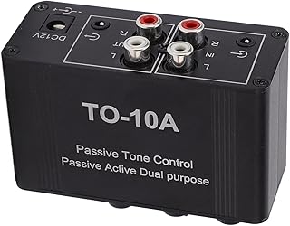 Mini Headphones Amplifier, DC12V Treble Bass Volume Control Audio Stereo Preamplifier Ne5532 with RCA 3.5mm Input Output