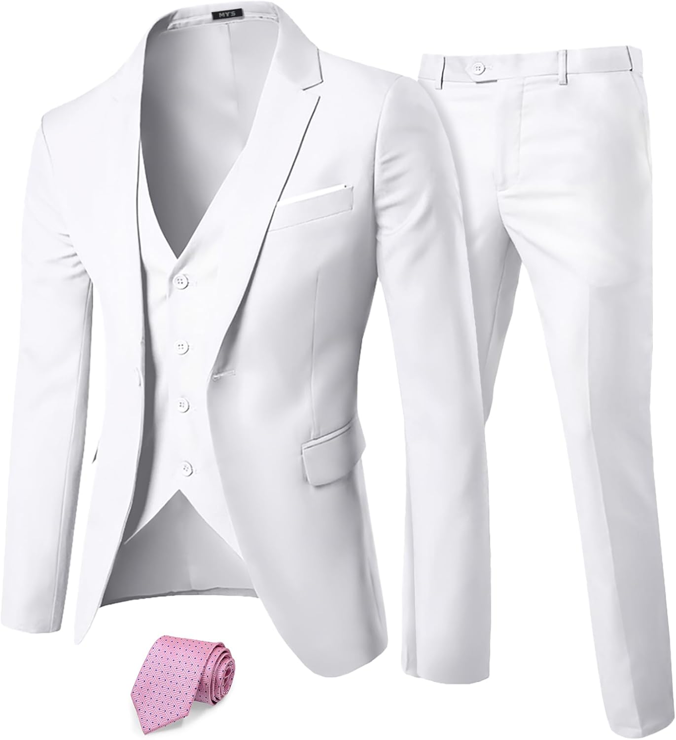 Men's 3-Piece Suit Set with Tie, Slim Fit