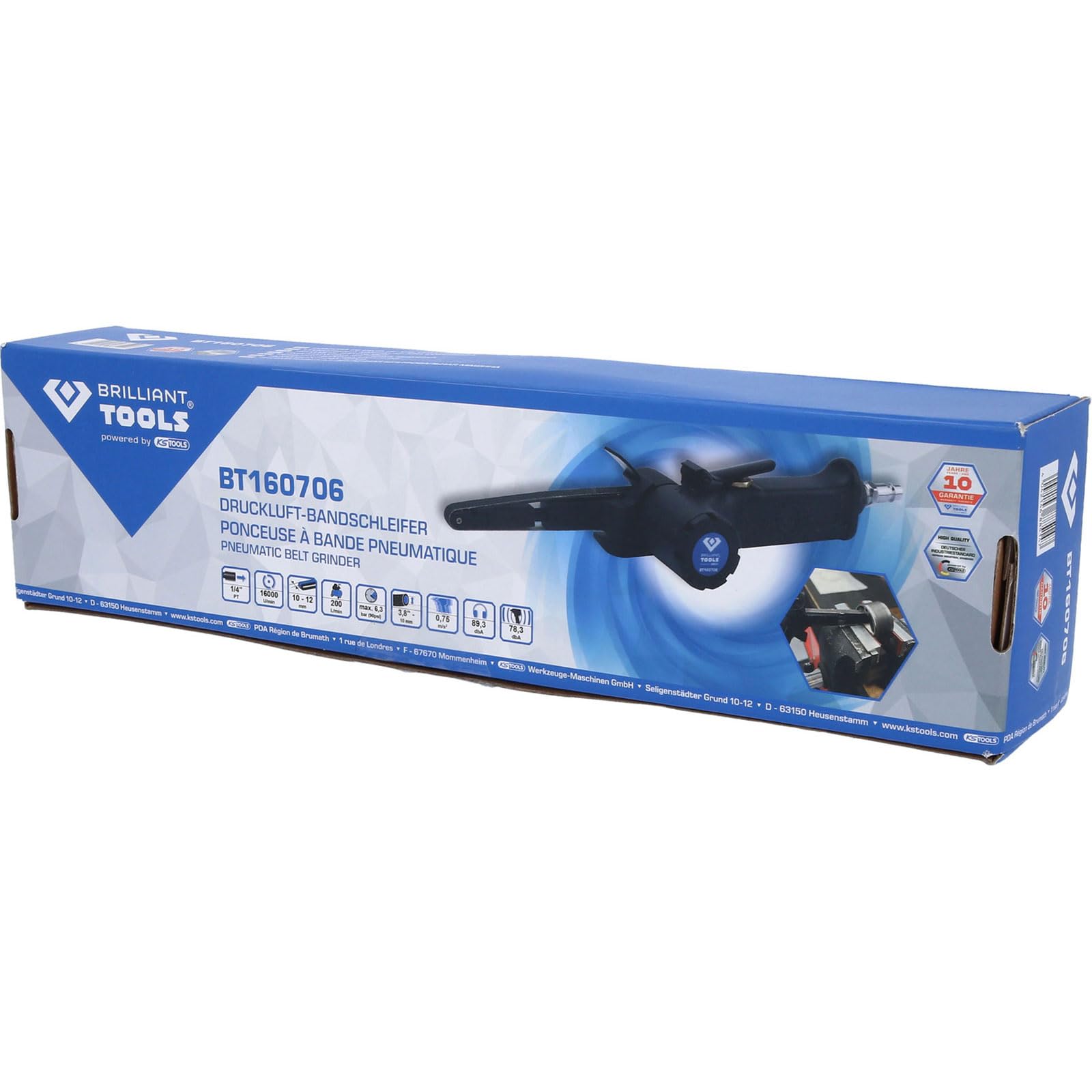 BRILLIANT TOOLS BT160706 Druckluft-Bandschleifer [Powered by KS TOOLS]