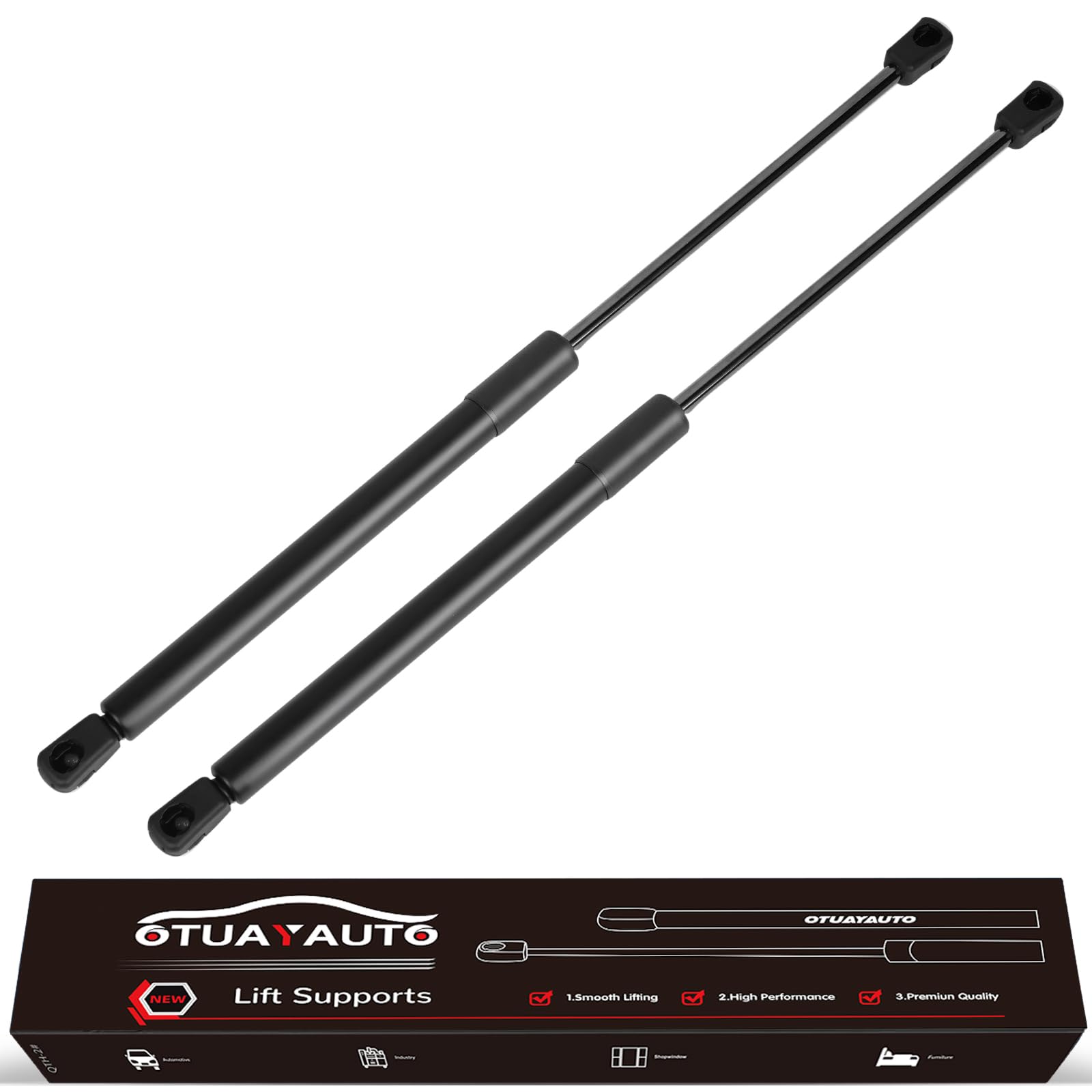 Molla a gas per portellone posteriore compatibile con Smart Fortwo 451 Coupe (2008-2016), OTUAYAUTO 2 pezzi ammortizzatori per portellone posteriore – sostituisce 4519880004, 92633040001, SG357001