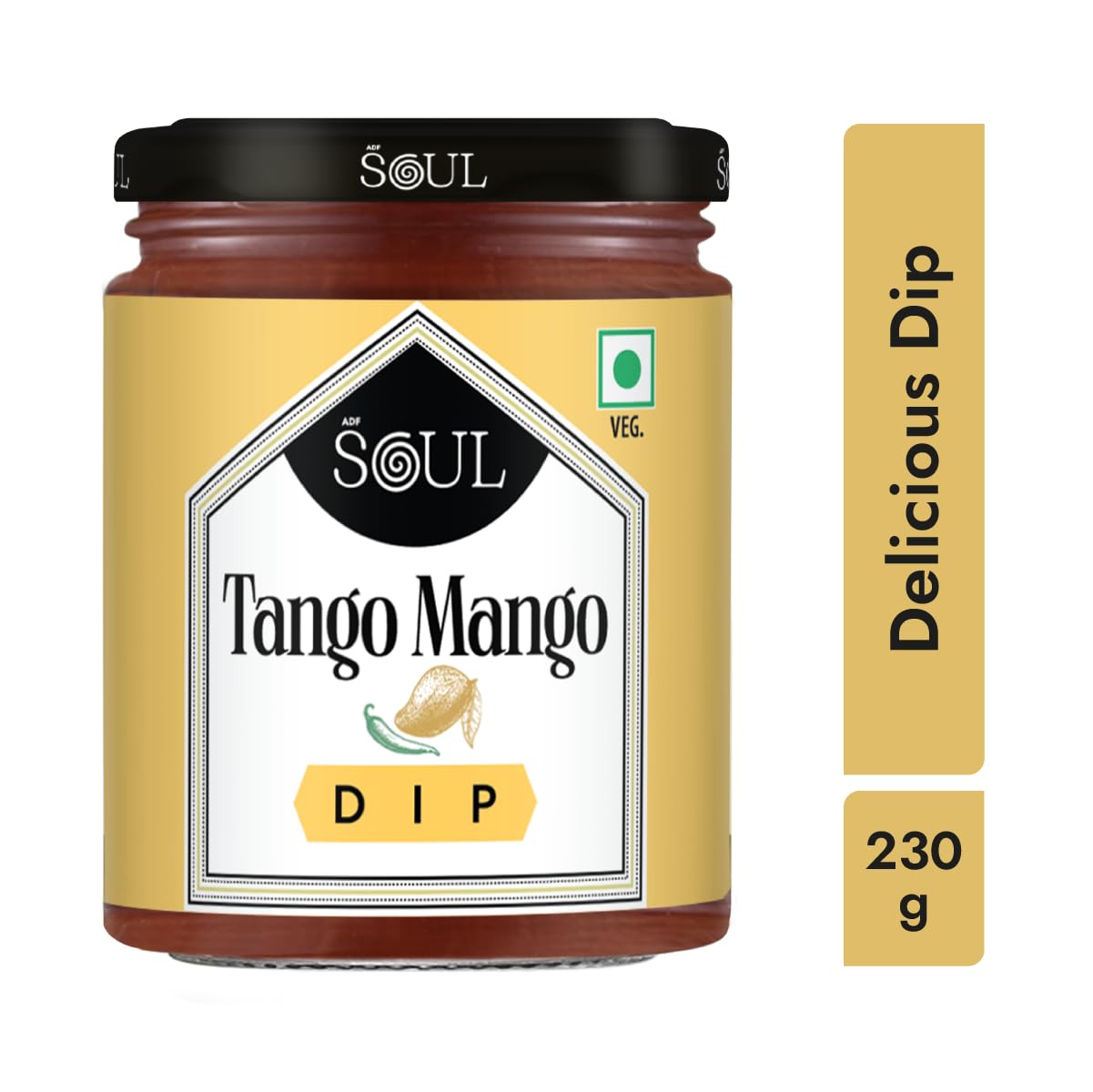 ADF Soul Tango Mango Dip | Sweet & Tart Mango-Based Sauce With Indian Spices | Great With Nachos, Grilled Starters & Snacks | 230g. - Image 2 thumbnail