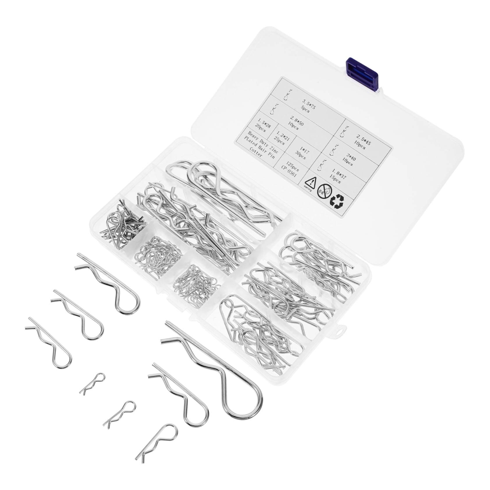 SOLUSTRE 625stücke Förmige Clips Aus Rostfreiem Für Mechanische Befestigungen Für Anhängerkupplungen Traktoren Und Rasenmäher Sicher Leicht Zu Installieren Und Langlebig