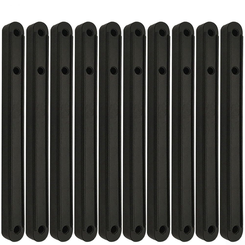 Drawer Runners Replacement, 10Pcs Draw Rail Plastic Drawer Slides Draw Runners Lightweight(Black-298mm)