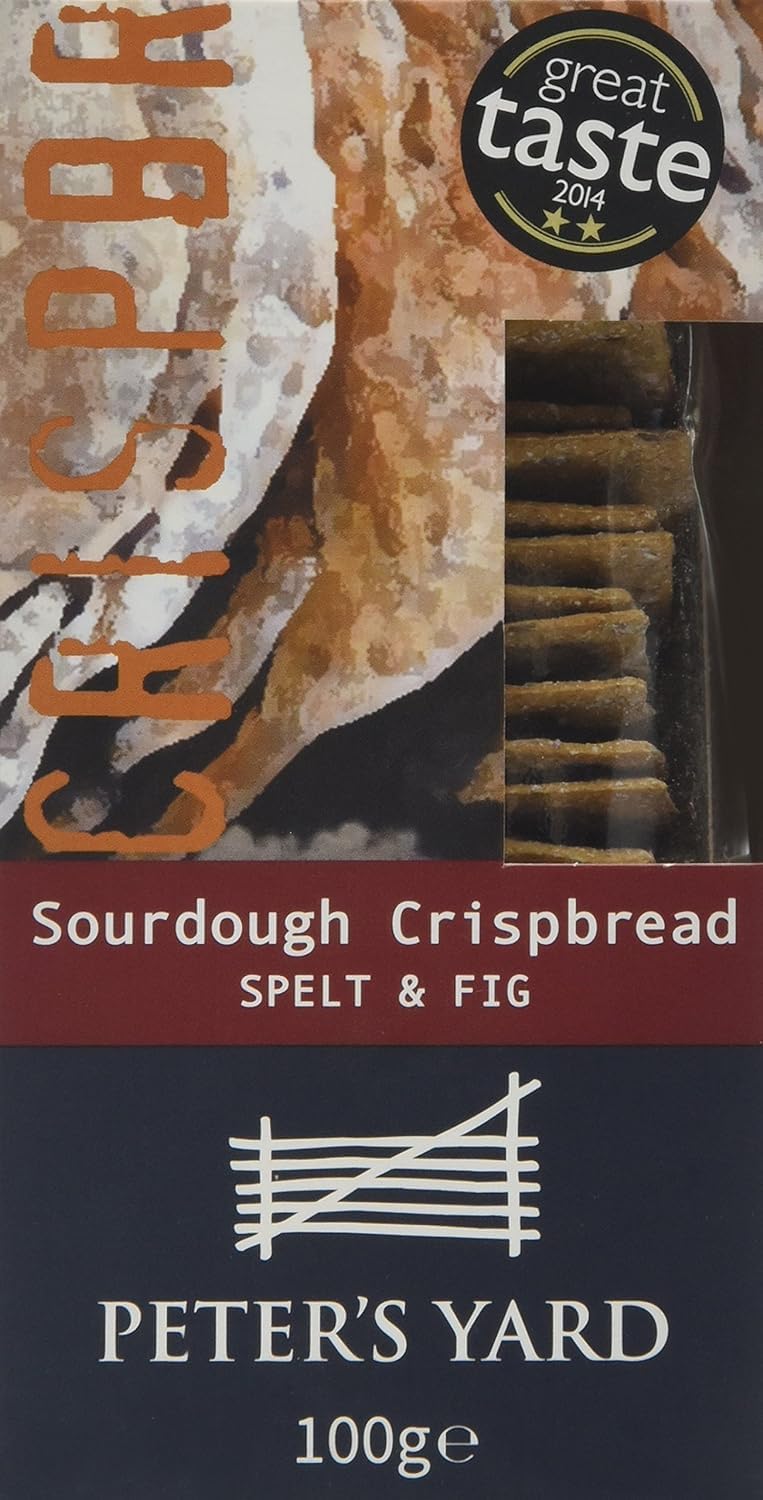 Peter's Yard Fig & Spelt Sourdough Crackers 100g - Pack of 3
