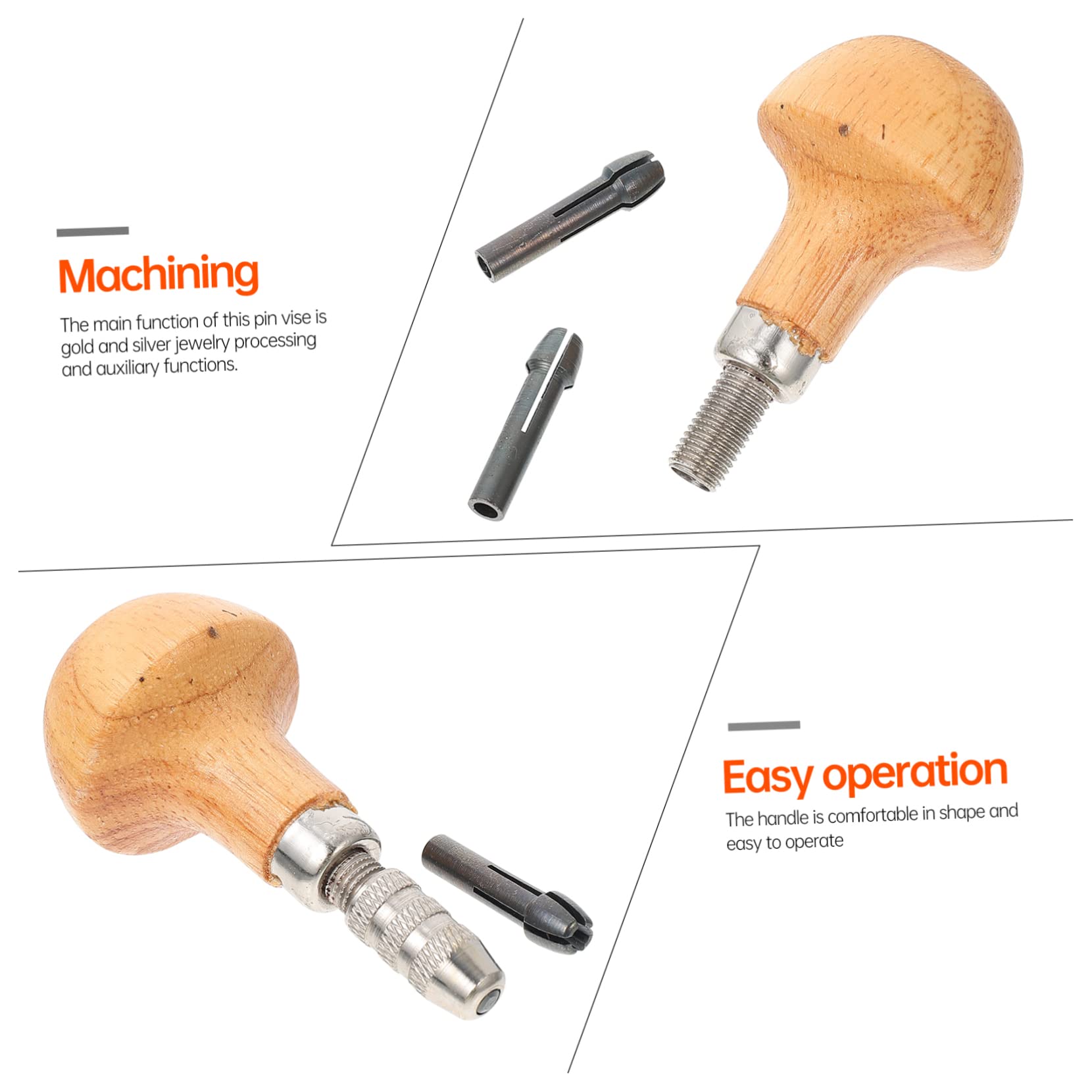 KONTONTY 3 Sets Mosaic Tool Wire Holder Tools Jewelery Jewelry Tool Jewelry Making Drill Bit Watch Tools Jewelry Repair Tool Pin Vise Wire Tool Watchmaking Tool Wire Clamp Tool Khaki Steel