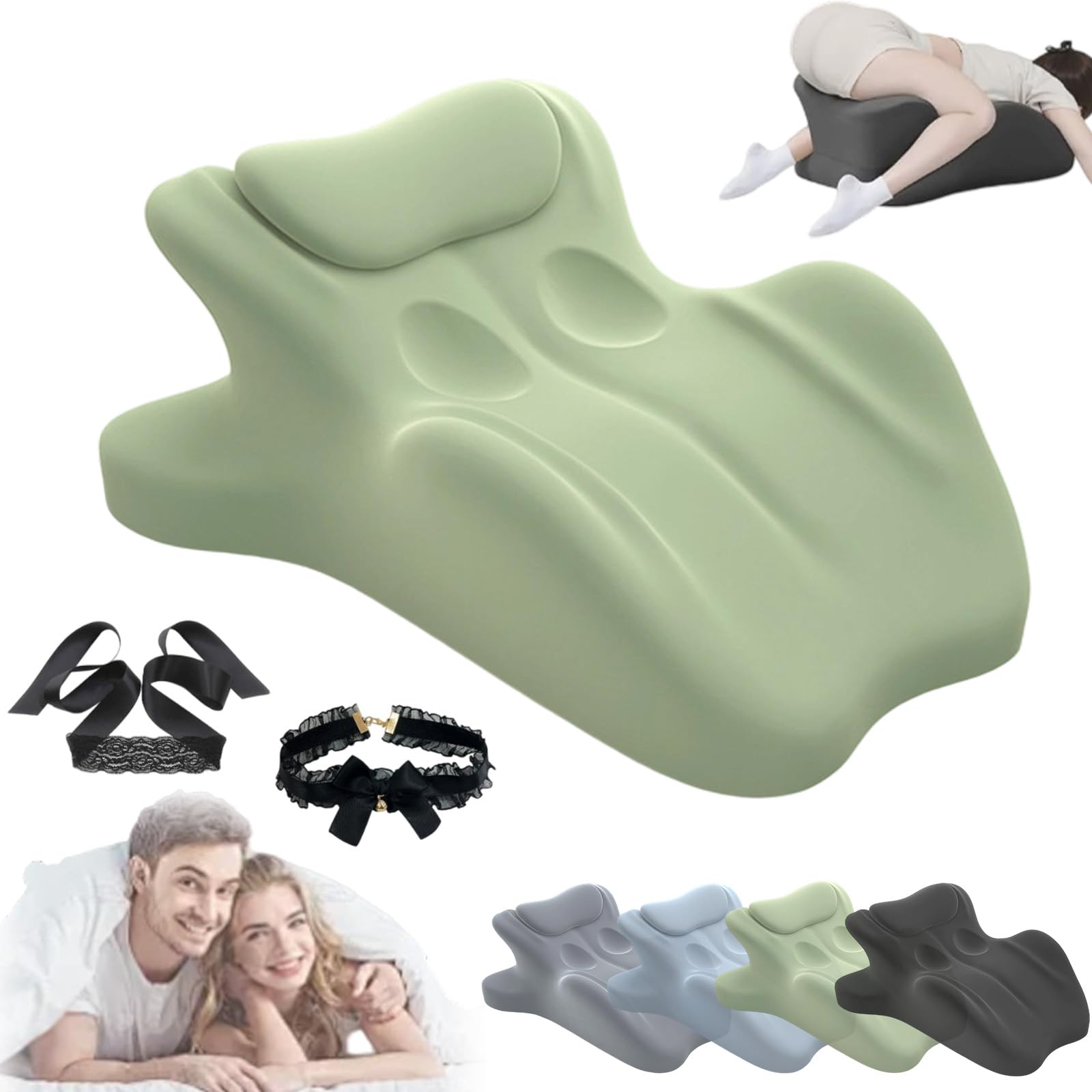 Vireon – Coussin ergonomique en mousse à mémoire de forme pour couple, angle de 27°, angle de 27°, meilleur soutien et alignement (B)