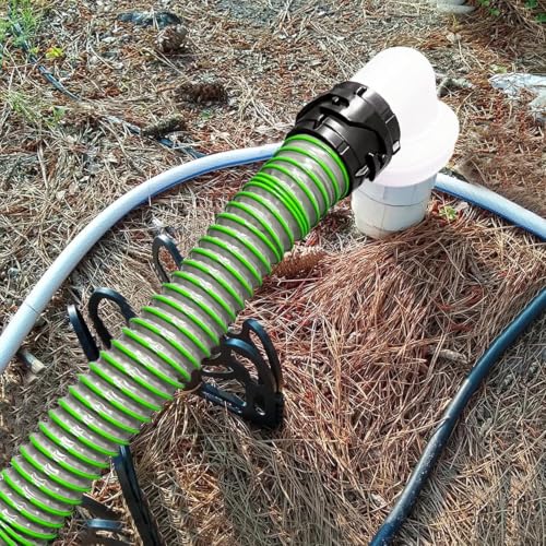 Image of 20FT RV Sewer Hose with Bayonet Fittings and 4-in-1 Adapter Elbow