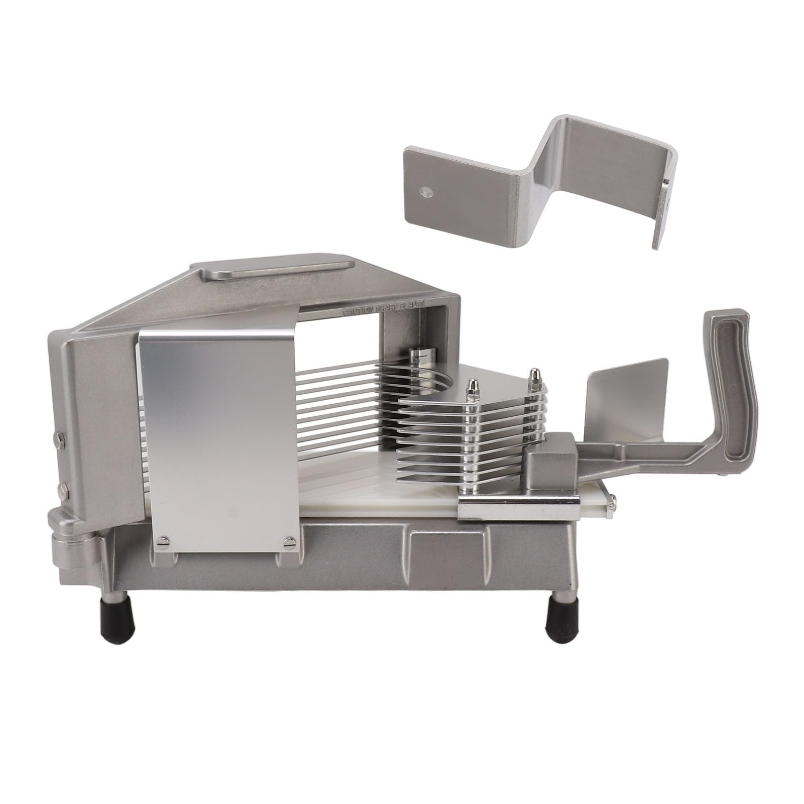 Aramox Kommerzielle Tomatenschneidemaschine, Tomatenschneider aus Aluminiumlegierung mit Edelstahlklingen, 37 X 23 X 19 Cm, Leicht zu Drückender Griff für die Küche zu Hause Im Restaurant (6.5MM)