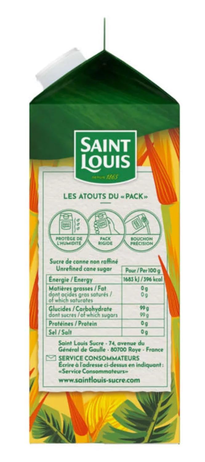 Sucre Pure Canne BIO 650g/Boite - Offres de 1, 2, 3 et 4 Boites - Livraison Gratuite France (4 boites)