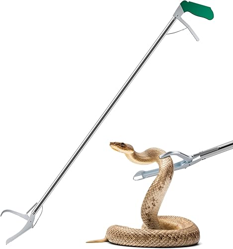 Anrain herramienta de trabajo extrapesado para atrapar serpientes de 47 pulgadas con mordaza ancha Anrain herramienta de trabajo extrapesado para atrapar serpientes de 47 pulgadas con mordaza ancha