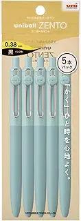 三菱鉛筆 水性ボールペン uniball ZENTO スタンダード 0.38 リップルブルー 5本パック HUBNZSC385B32