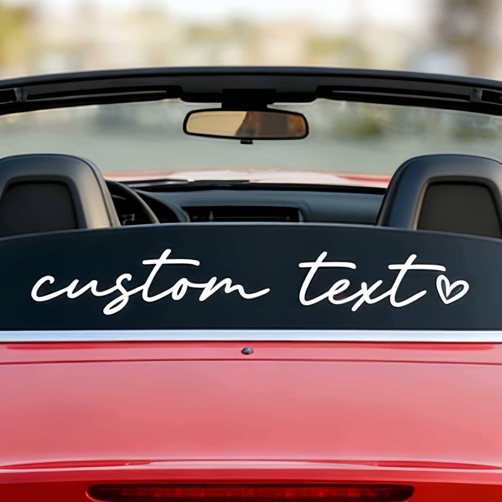 Personalized Automotive Windshield Decal - Custom Create Your Own Text, Logo, Or Name Sticker for Car, Truck, Van, SUV, Trailer, Motorcycle(Length 5in)