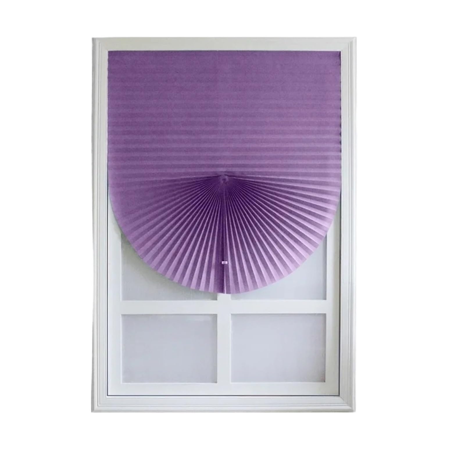Self Adhesive Blinds Self-adhesive Blinds Window Shades Blackout Pleated Curtains Cordless Paper Shade Folding Non-woven Fabric For Bathroom Balcony(Purple,90x180CM)