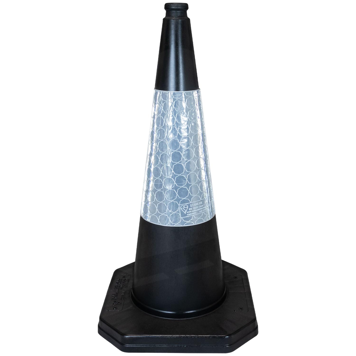 Street Solutions Uk Black - 1 X 750Mm Road Traffic Cones - Self Weighted - Premium Quality Safety Cone - Strong And Durable - With Extremely Low Centre Of Gravity