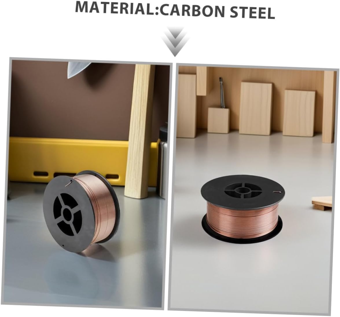Zerodeko 2mm Carbon Steel Solid Welding Wire Spool Er70s-6 1kg Roll for Automotive Repair, Construction, and Mechanical Welding Applications