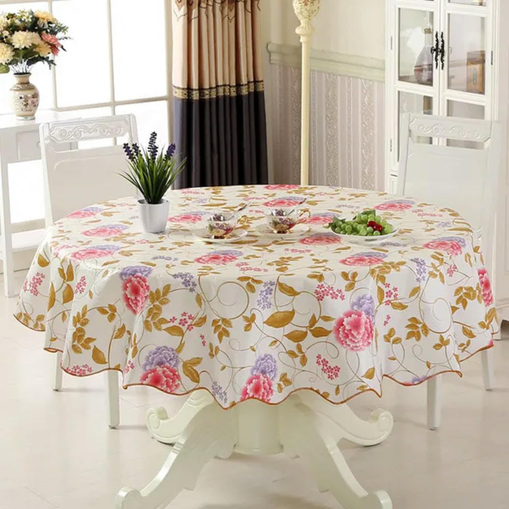 Nappe en PVC de cuisine housse de table imperméable fleurs pastorales