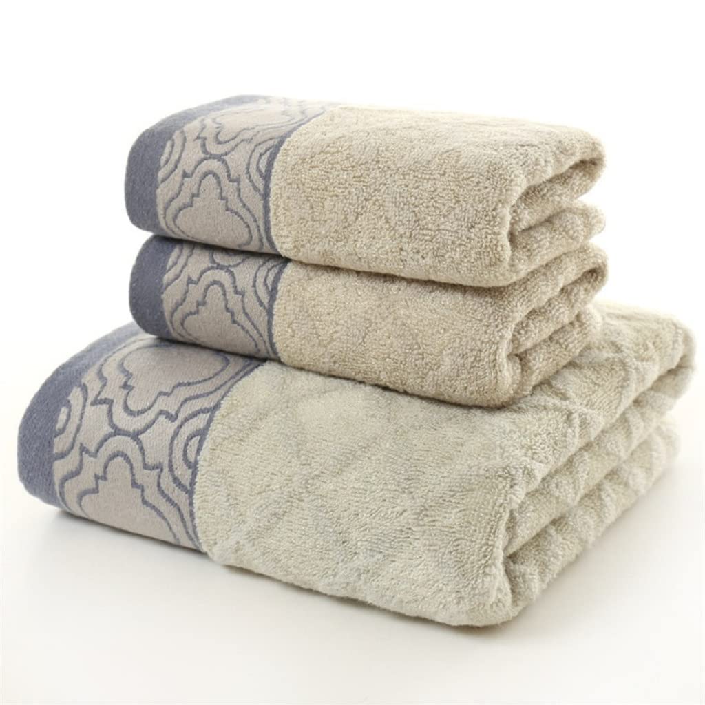 Three Piece Towel Bath Towel Set Untwisted Yarn Soft Strong Water Absorption Rhomboid Towel for Home Hotel Bathroom