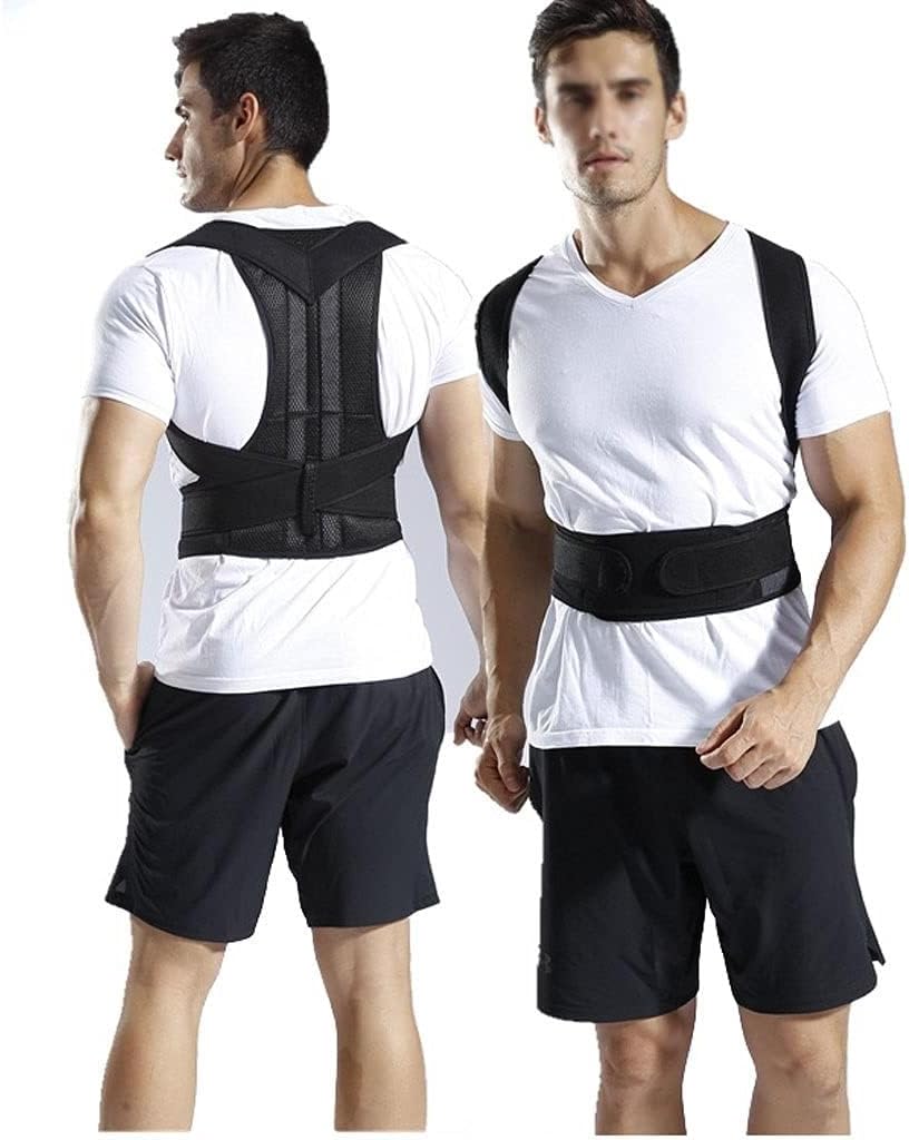 XS-5XL プラスサイズの調節可能なフルバックサポートベルト 姿勢矯正装置 ランバーサポート ローワーバックブレース バックショル