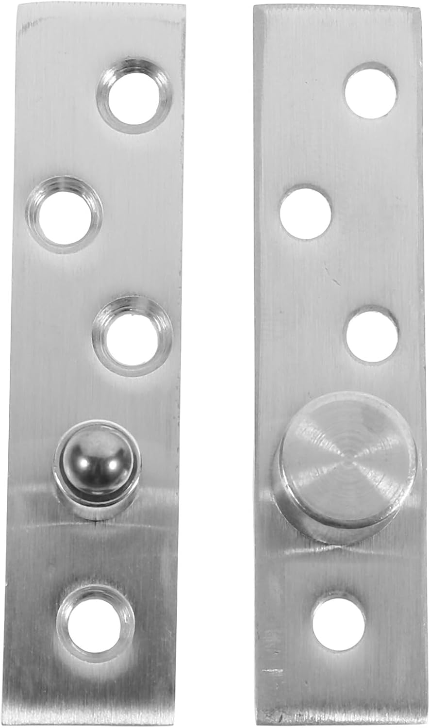 LIFKOME 2pcs Metal Full Rotation Rotating Door Pivot Hinge Small Offset Concealed Cabinet Hinges for Hidden Mounting Industrial Hardware