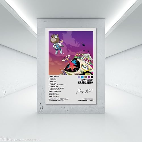 Miniatura 7 de TAICI Kanye West - Póster de graduación para habitación, lienzo estético, decoración de pared, 16 x 24 pulgadas (15.7 x 23.6 in)