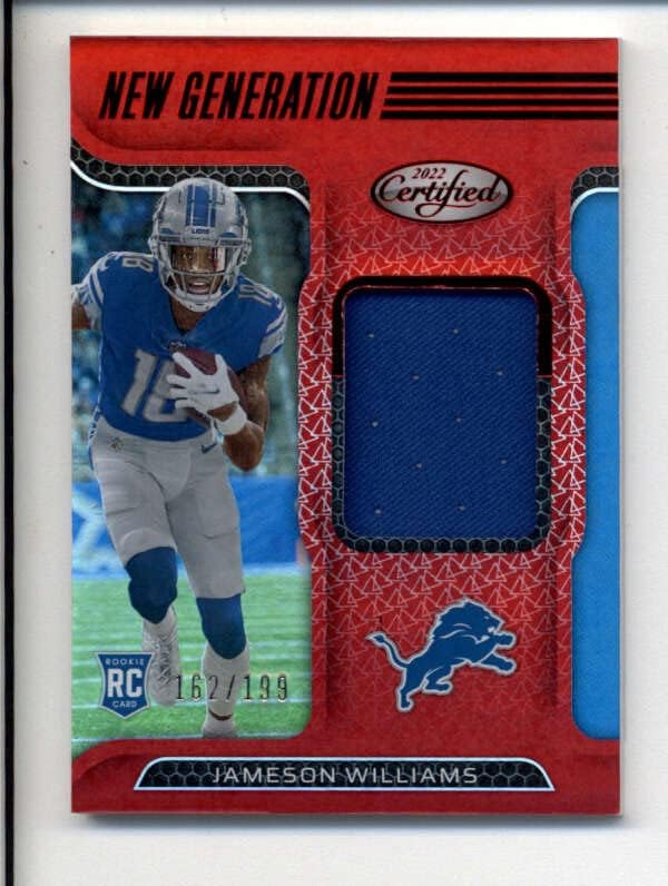 JAMESON WILLIAMS 2022 PANINI CERTIFIED NEW GENERATION RED JERSEY #162199 BC7715
